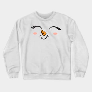 snowman face Crewneck Sweatshirt